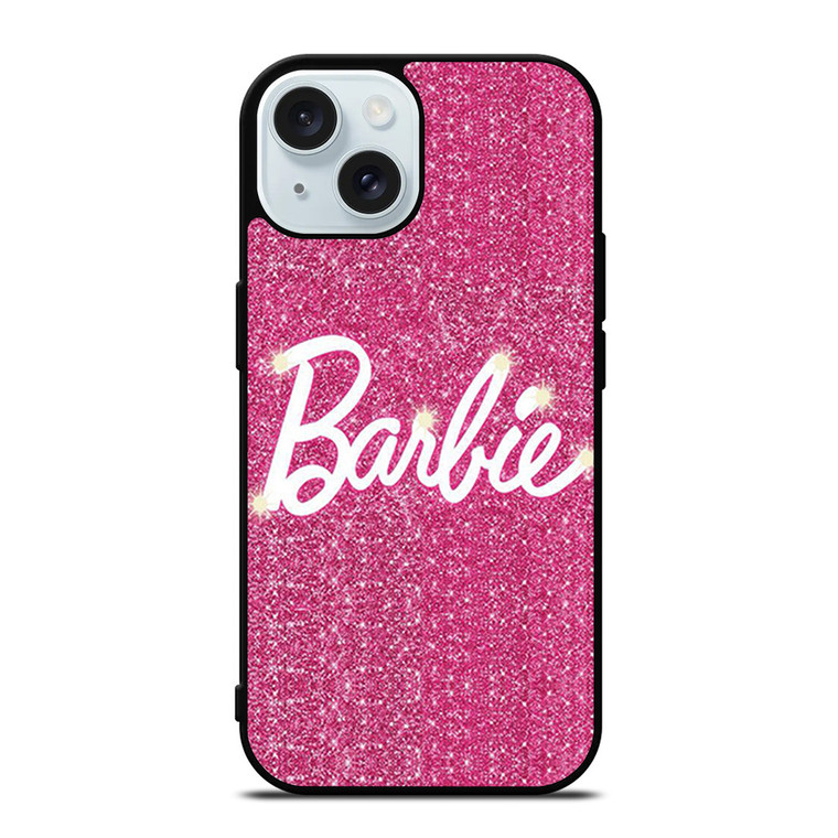 BARBIE PINK BLING GLITTER 1 iPhone 15  Case Cover BARBIE PINK BLING GLITTER 1 iPhone 15  Case Cover