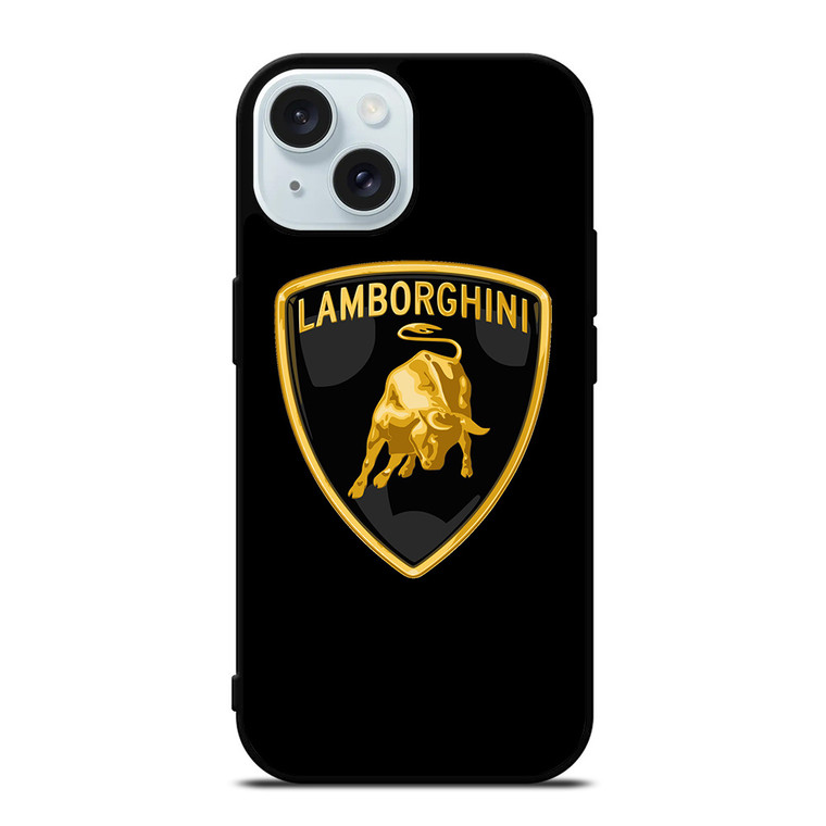 BLACK LAMBORGHINI iPhone 15  Case Cover BLACK LAMBORGHINI iPhone 15  Case Cover