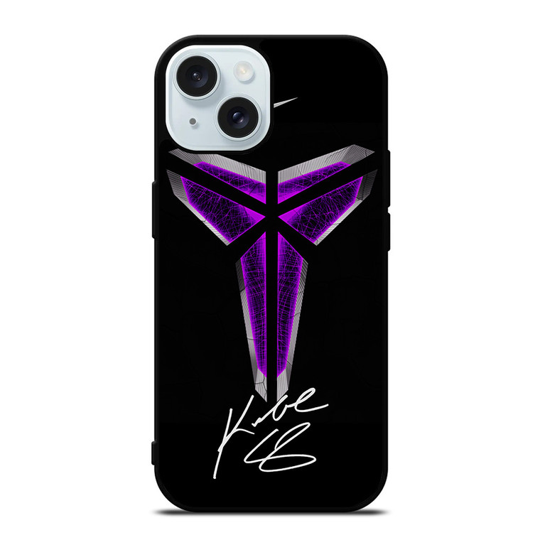 BLACK MAMBA KOBE BRYANT LOGO iPhone 15  Case Cover