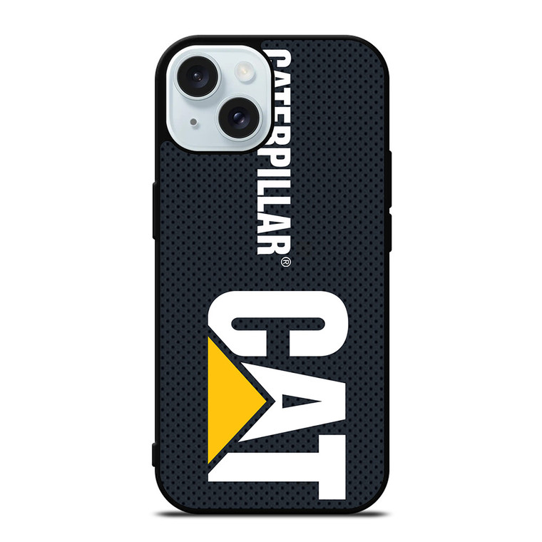 CATERPILLAR CAT LOGO CARBON iPhone 15  Case Cover CATERPILLAR CAT LOGO CARBON iPhone 15  Case Cover