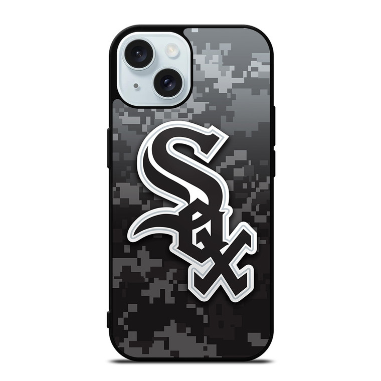 CHICAGO WHITE SOX CAMO LOGO iPhone 15  Case Cover