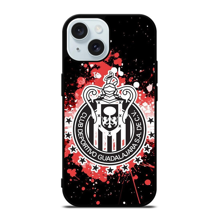 CHIVAS GUADALAJARA FC LOGO ART iPhone 15  Case Cover