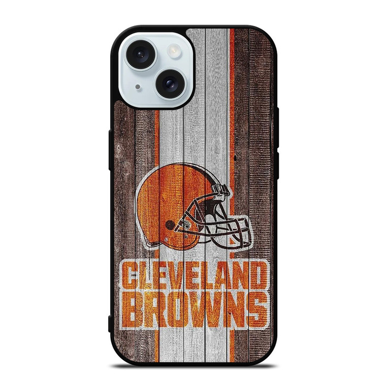 CLEVELAND BROWN WOODEN ICON iPhone 15  Case Cover