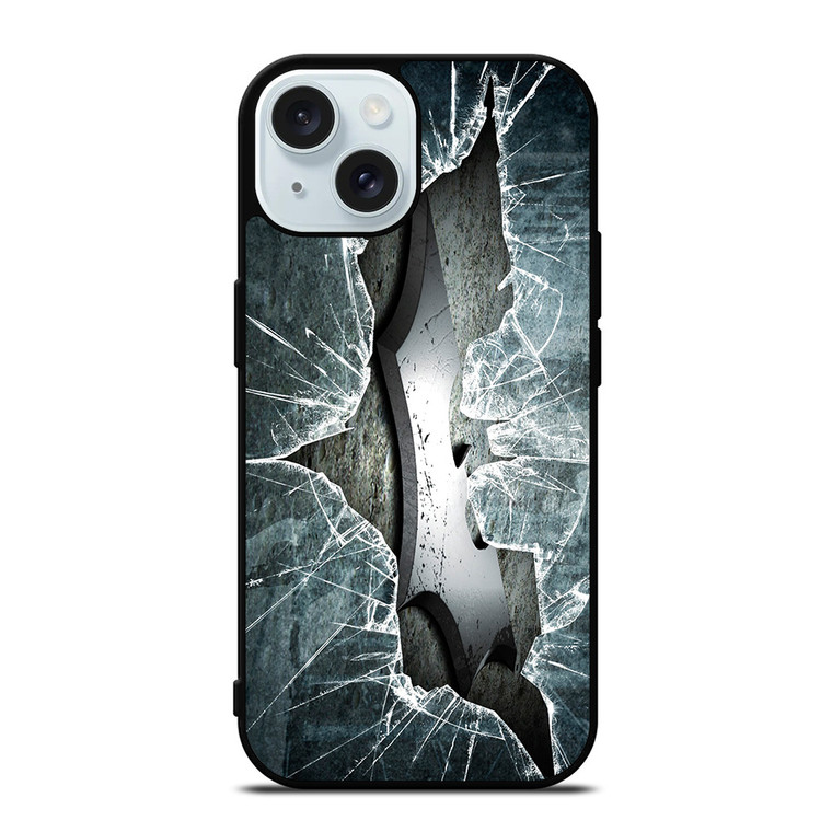 CRACKED OUT GLASS BATMAN THE DARK KNIGHT 2 iPhone 15  Case Cover