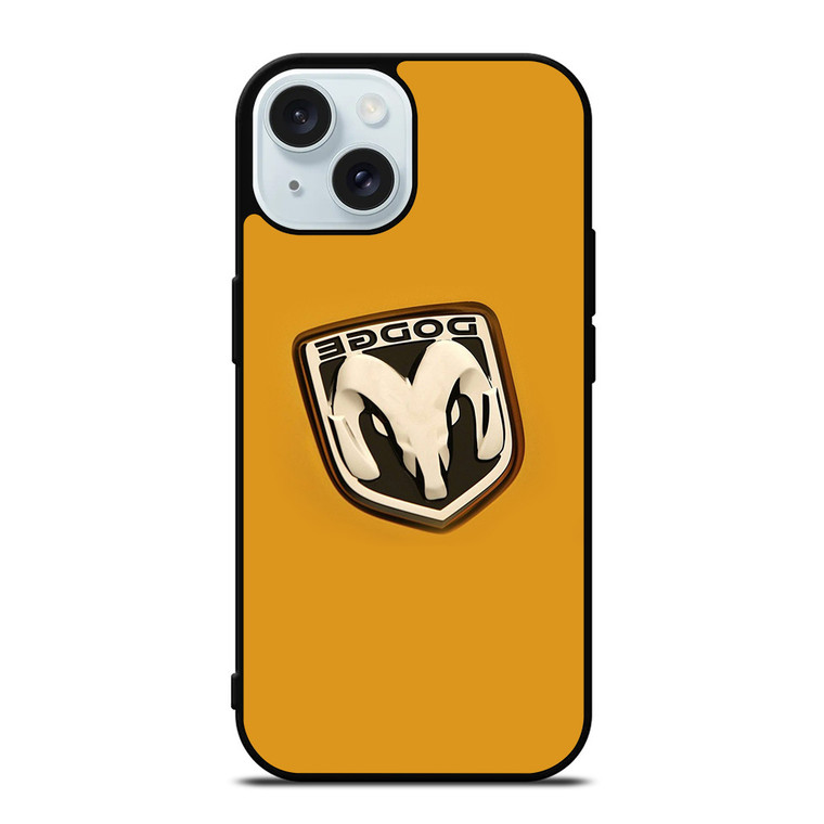 DODGE CAR LOGO YELLOW iPhone 15  Case Cover DODGE CAR LOGO YELLOW iPhone 15  Case Cover