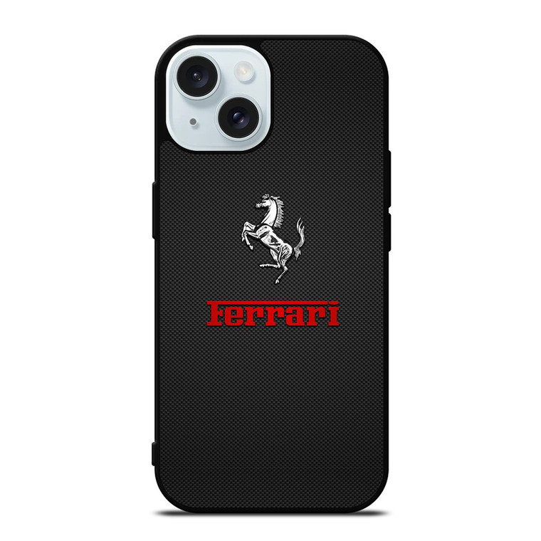 FERRARI LOGO METAL POINT iPhone 15  Case Cover
