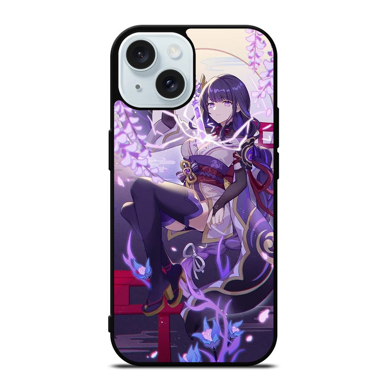 GENSHIN IMPACT GAME RAIDEN SHOGUN iPhone 15  Case Cover