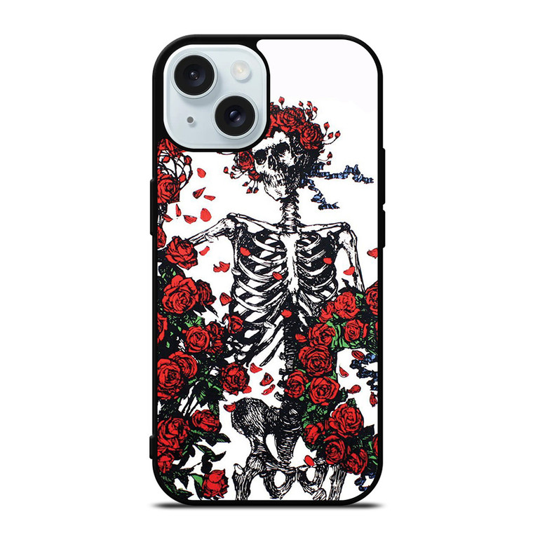 GRATEFUL DEAD BONES AND ROSES iPhone 15  Case Cover