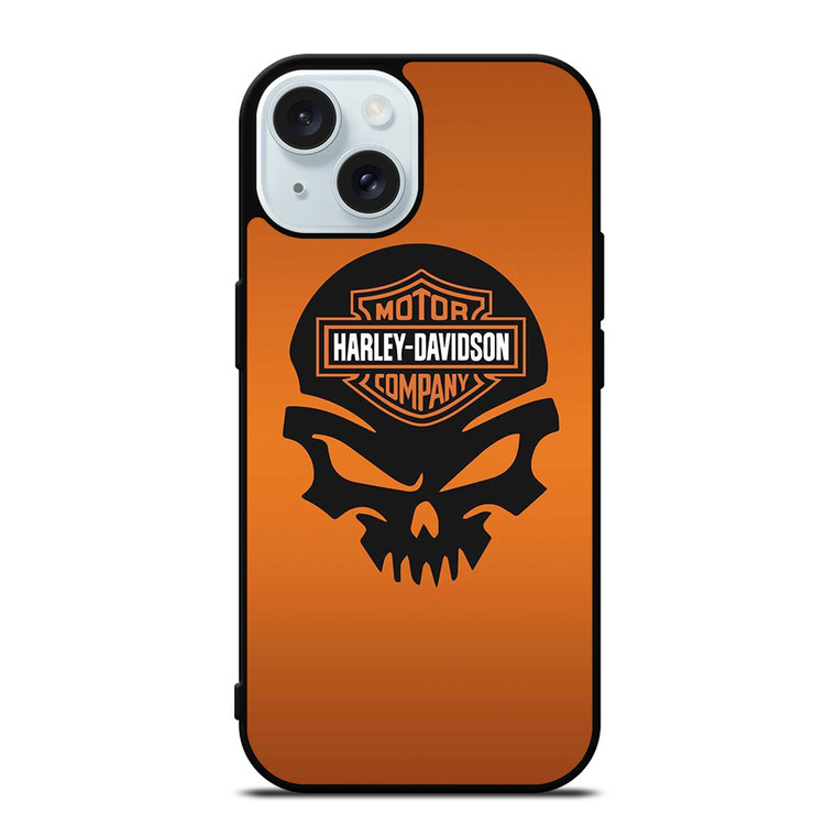HARLEY DAVIDSON MOTORCYCLE SKULL LOGO iPhone 15  Case Cover
