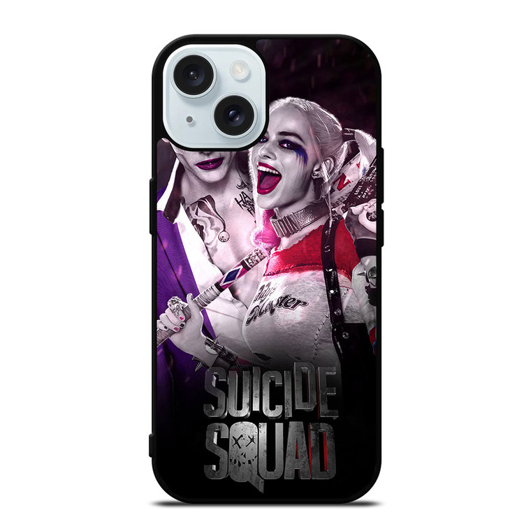 HARLEY QUINN SUICIDE SQUAD JOKER iPhone 15  Case Cover HARLEY QUINN SUICIDE SQUAD JOKER iPhone 15  Case Cover