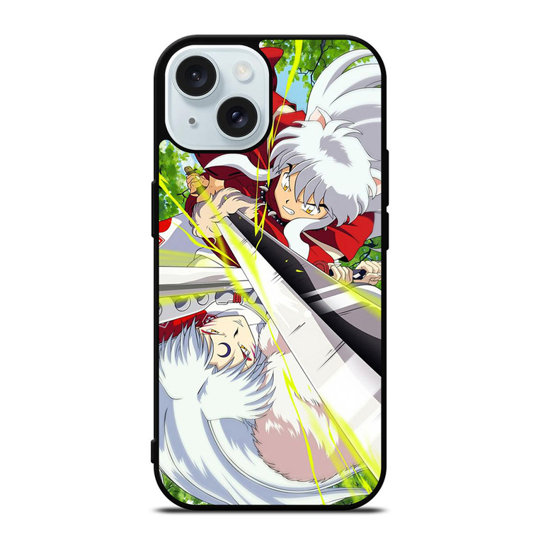 INUYASHA VS SESSHOMARU MANGA ANIME iPhone 15  Case Cover INUYASHA VS SESSHOMARU MANGA ANIME iPhone 15  Case Cover