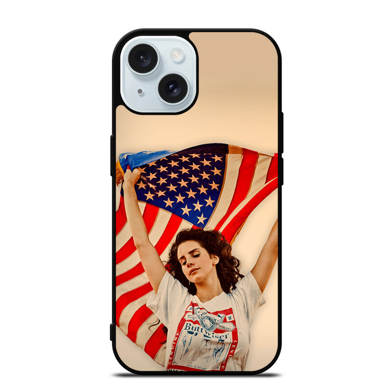 LANA DEL REY AMERICAN FLAG iPhone 15  Case Cover