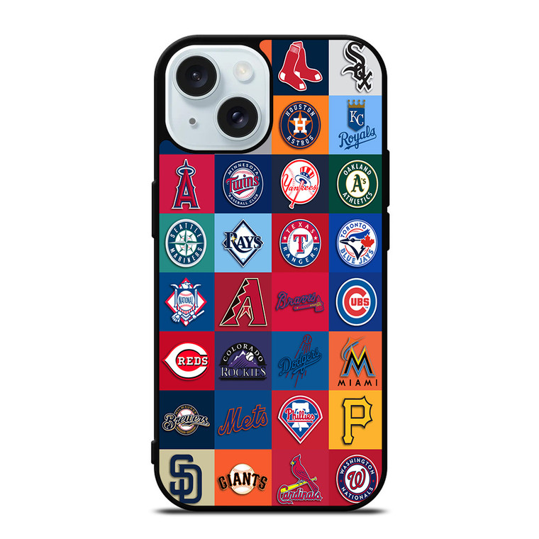 MAJOR BASEBALL LEAGUE CLUB COLLAGE iPhone 15  Case Cover