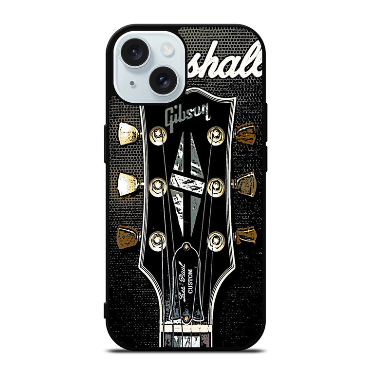 MARSHALL X GIBSON GUITAR HEADSTOCK iPhone 15  Case Cover MARSHALL X GIBSON GUITAR HEADSTOCK iPhone 15  Case Cover