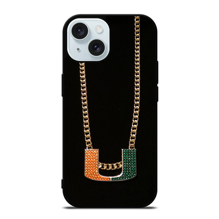 MIAMI HURRICANES TURNOVER CHAIN iPhone 15  Case Cover MIAMI HURRICANES TURNOVER CHAIN iPhone 15  Case Cover