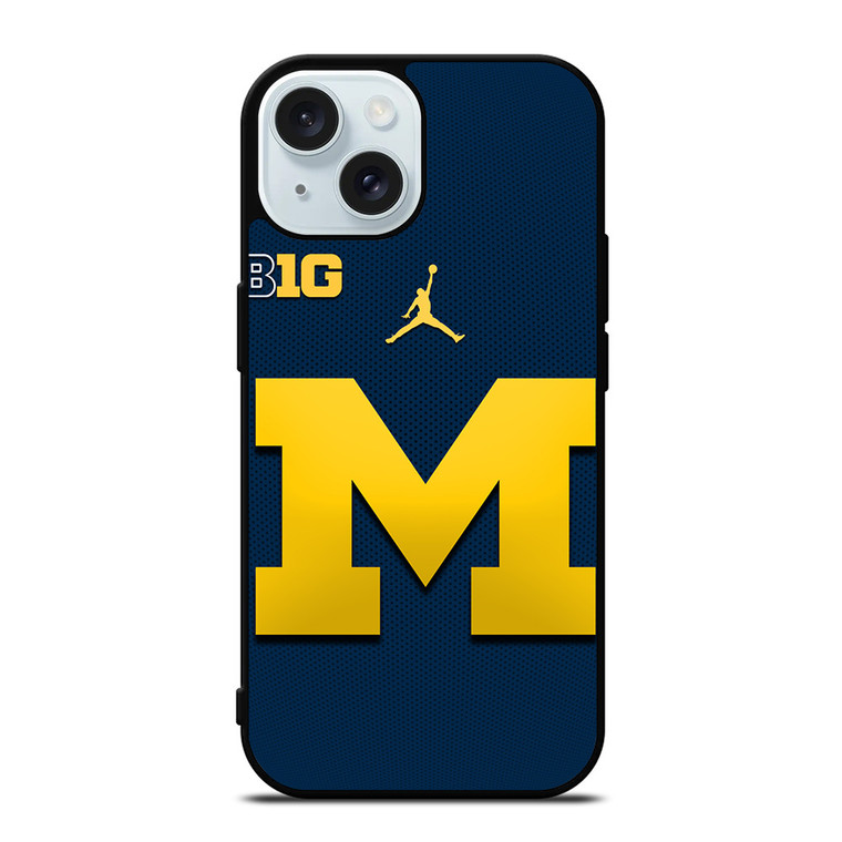 MICHIGAN WOLVERINES BLUE LOGO iPhone 15  Case Cover