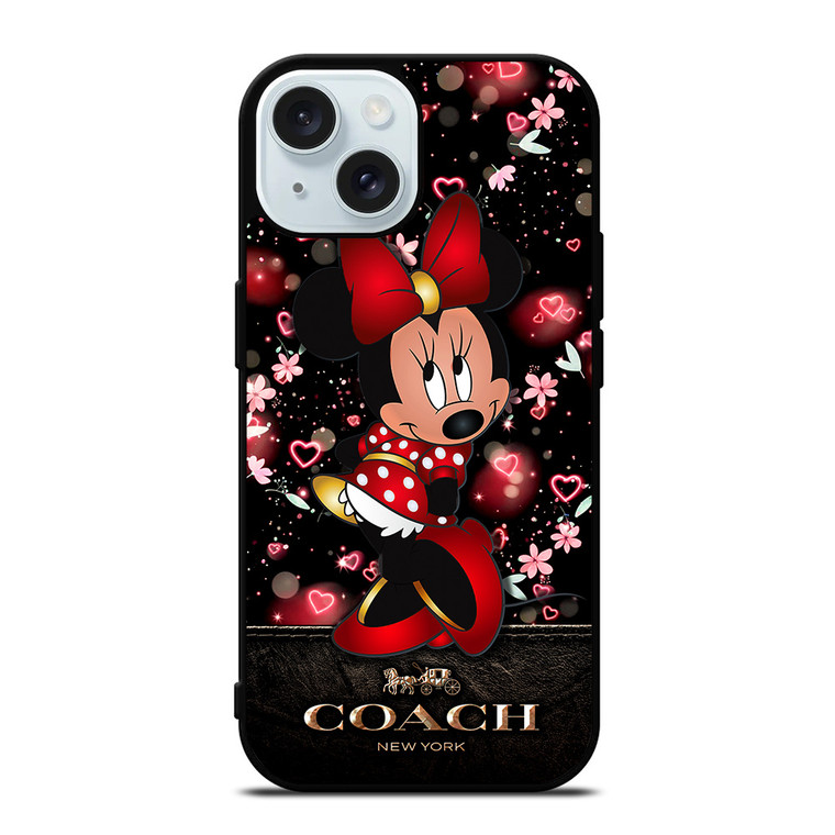 MINNIE MOUSE COACH FLOWERS iPhone 15  Case Cover