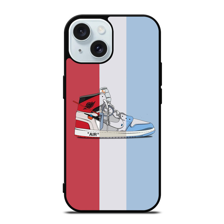 NIKE AIR JORDAN SHOES CARTOON iPhone 15  Case Cover