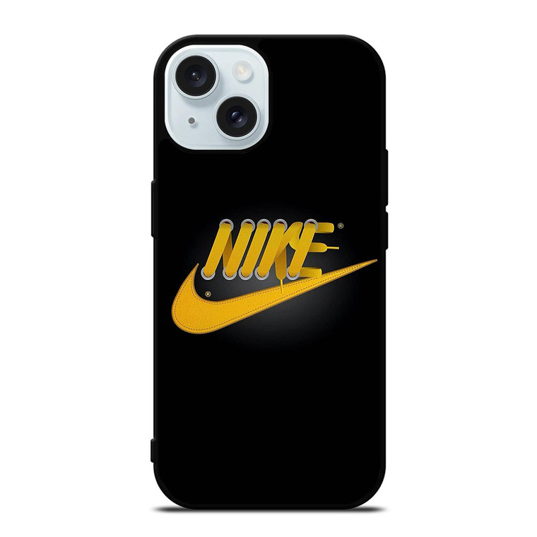 NIKE YELLOW ROPE LOGO iPhone 15  Case Cover NIKE YELLOW ROPE LOGO iPhone 15  Case Cover