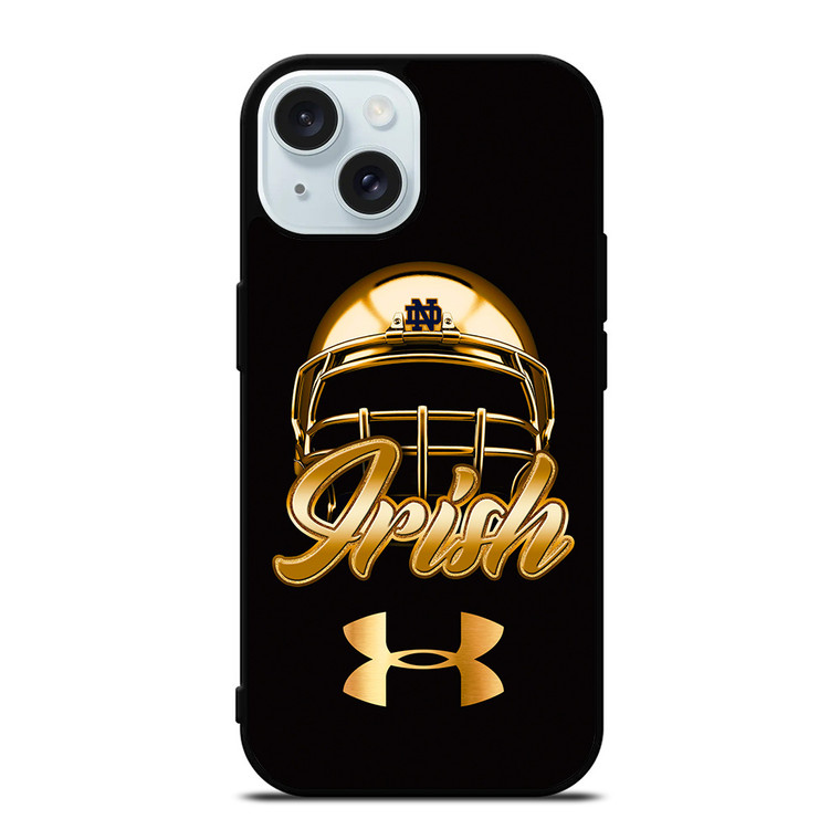 NOTRE DAME IRISH UNDER ARMOUR GOLD iPhone 15  Case Cover