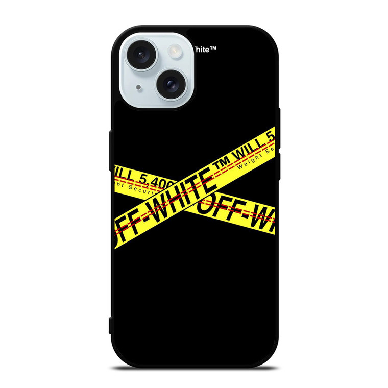 OFF WHITE LOGO STRIP iPhone 15  Case Cover