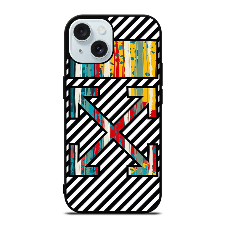 OFF WHITE STRIPES iPhone 15  Case Cover