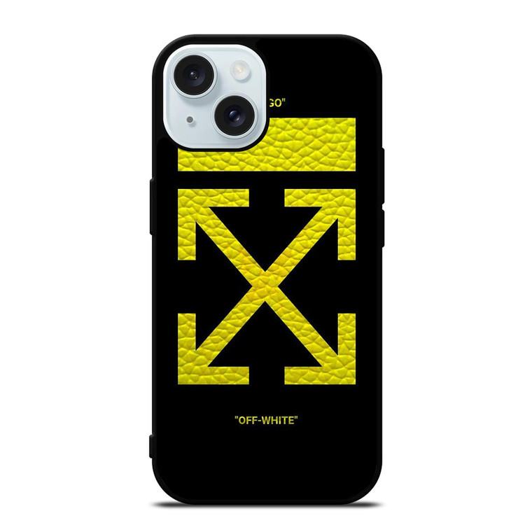 OFFWHITE LOGO YELLOW iPhone 15  Case Cover