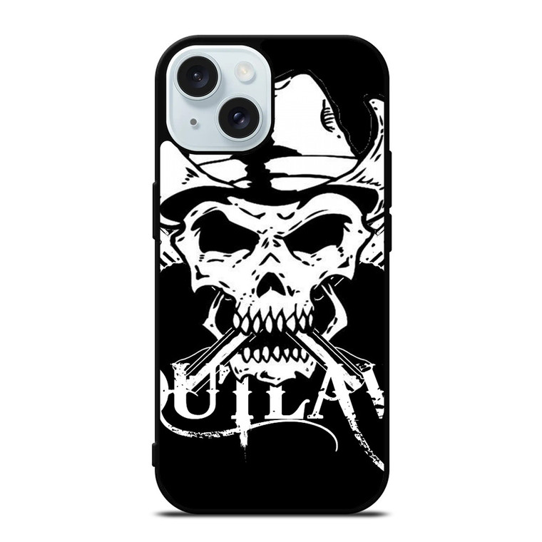 OUTLAW SKULL LOGO iPhone 15  Case Cover