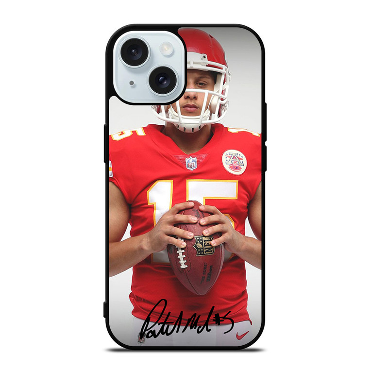 PATRICK MAHOMES KANSAS CITY CHIEFS iPhone 15  Case Cover PATRICK MAHOMES KANSAS CITY CHIEFS iPhone 15  Case Cover
