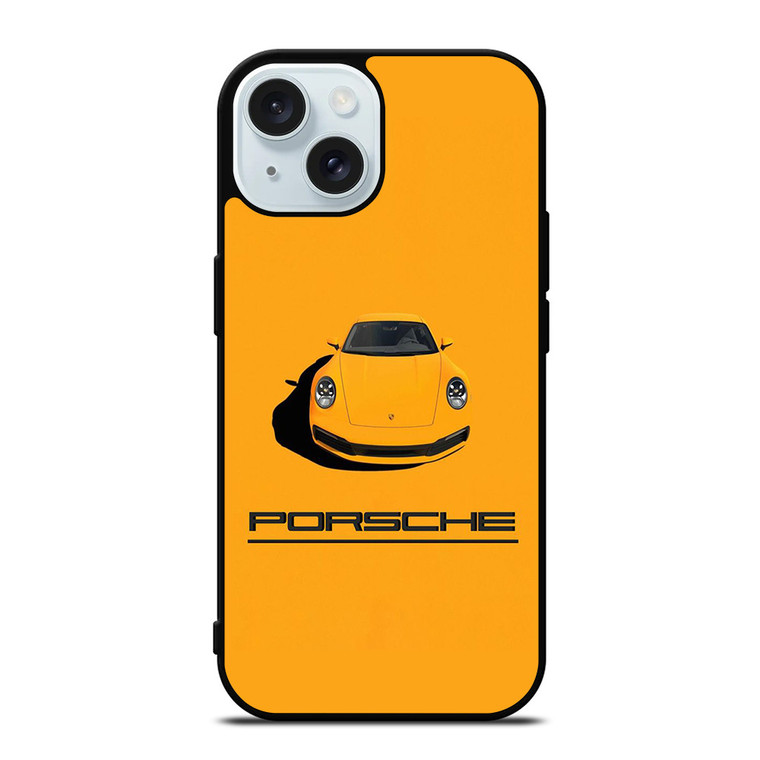 PORSCHE CAR YELLOW iPhone 15  Case Cover