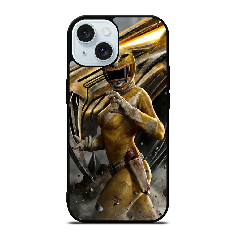 POWER RANGER YELLOW iPhone 15  Case Cover POWER RANGER YELLOW iPhone 15  Case Cover