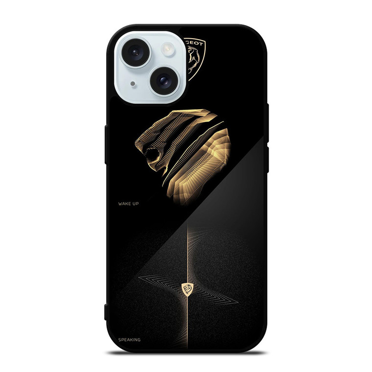 PUEGOT LOGO GOLD ELEGANT iPhone 15  Case Cover