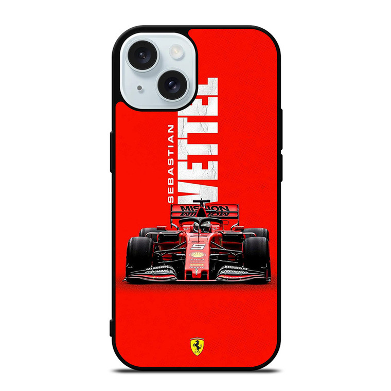 SEBASTIAN VETTEL FERRARI F1 iPhone 15  Case Cover SEBASTIAN VETTEL FERRARI F1 iPhone 15  Case Cover