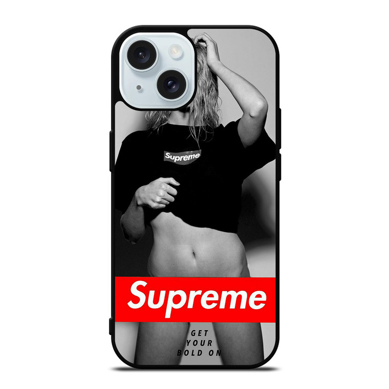 SUPREME GET YOUR BOLD ON iPhone 15  Case Cover SUPREME GET YOUR BOLD ON iPhone 15  Case Cover