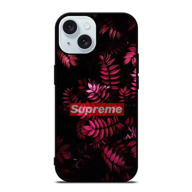 SUPREME LEAFPINK iPhone 15  Case Cover