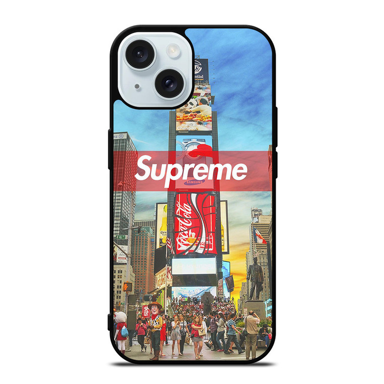 SUPREME TIME SQUARE iPhone 15  Case Cover