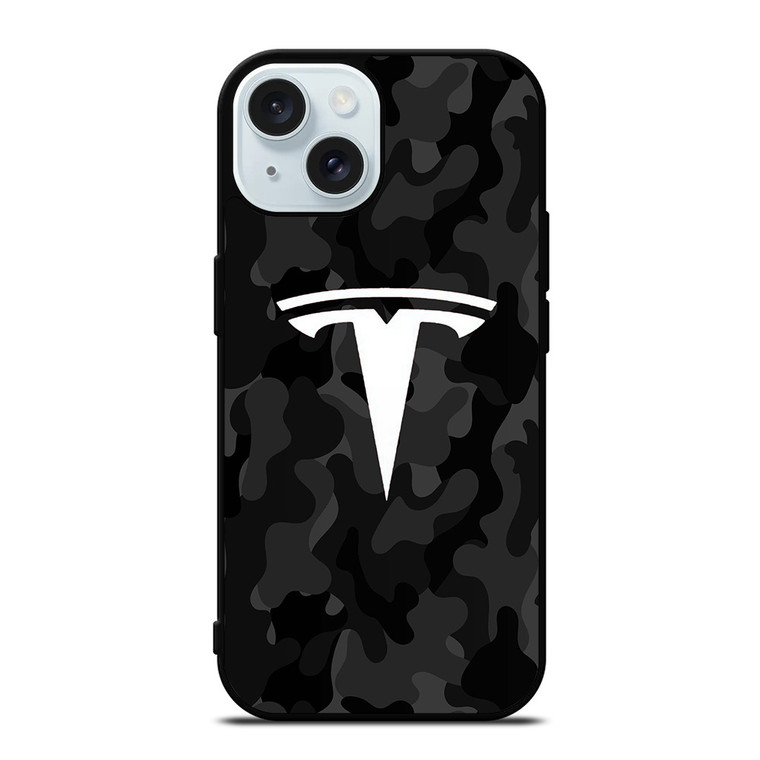TESLA MOTORS LOGO CAMO iPhone 15  Case Cover