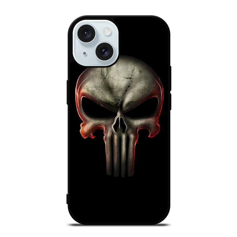 THE PUNISHER SKULL METAL 2 iPhone 15  Case Cover