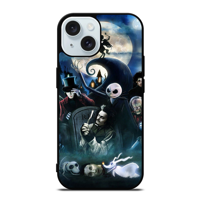 TIM BURTON MOVIES iPhone 15  Case Cover