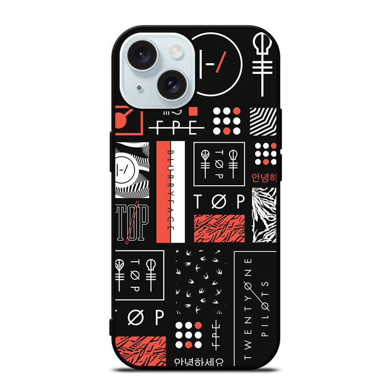TWENTY ONE PILOTS BLURRYFACE ART iPhone 15  Case Cover