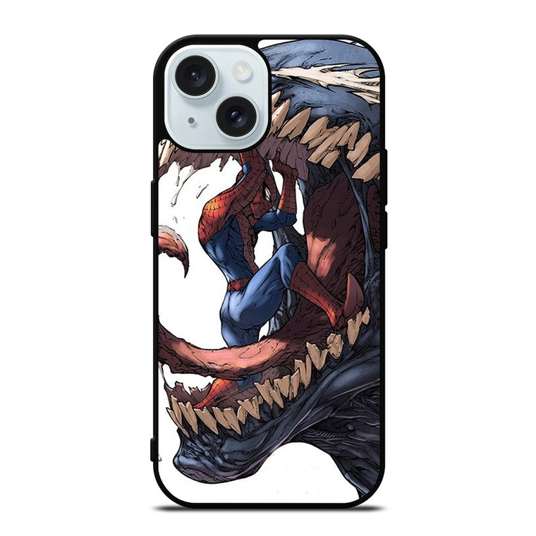 VENOM VS SPIDERMAN MARVEL CARTOON iPhone 15  Case Cover VENOM VS SPIDERMAN MARVEL CARTOON iPhone 15  Case Cover