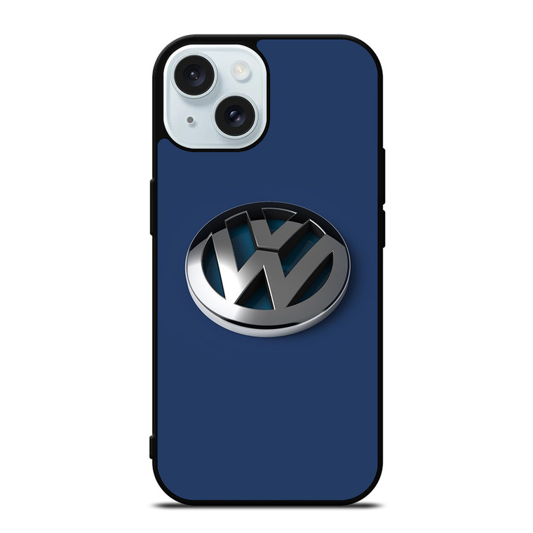 VW VOLKSWAGEN GLOSSY LOGO EMBLEM iPhone 15  Case Cover