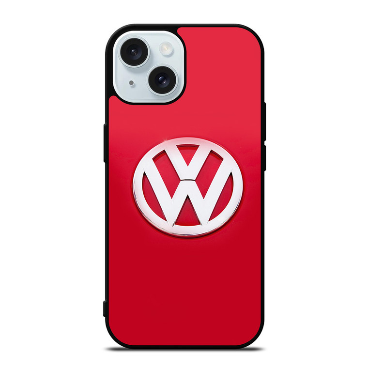 VW VOLKSWAGEN LOGO RED iPhone 15  Case Cover