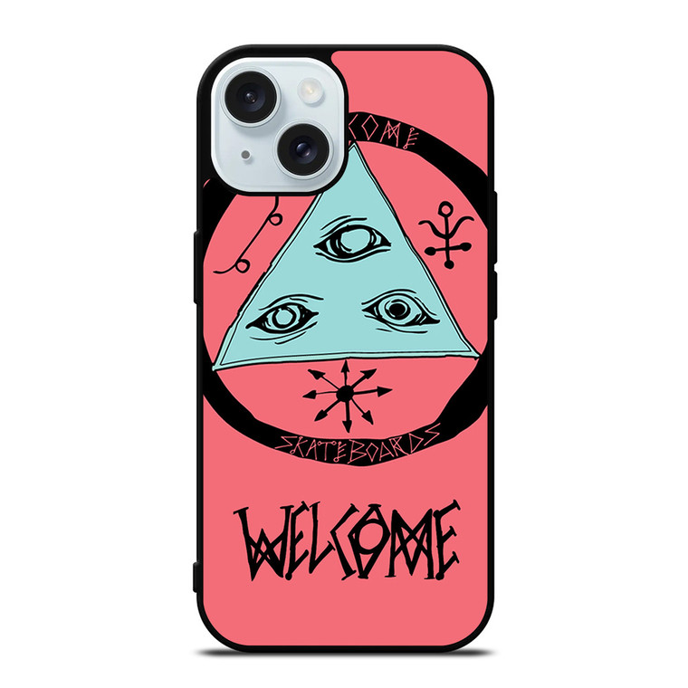 WELCOME SKATEBOARDS LOGO PINK iPhone 15  Case Cover