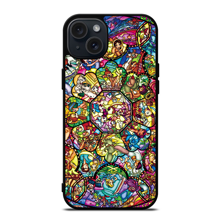 ALL DISNEY CHARACTERS GLASS ART iPhone 15 Plus Case
