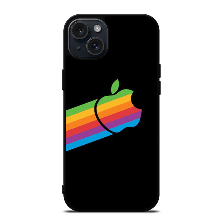APPLE RETRO DESIGN BLACK iPhone 15 Plus Case