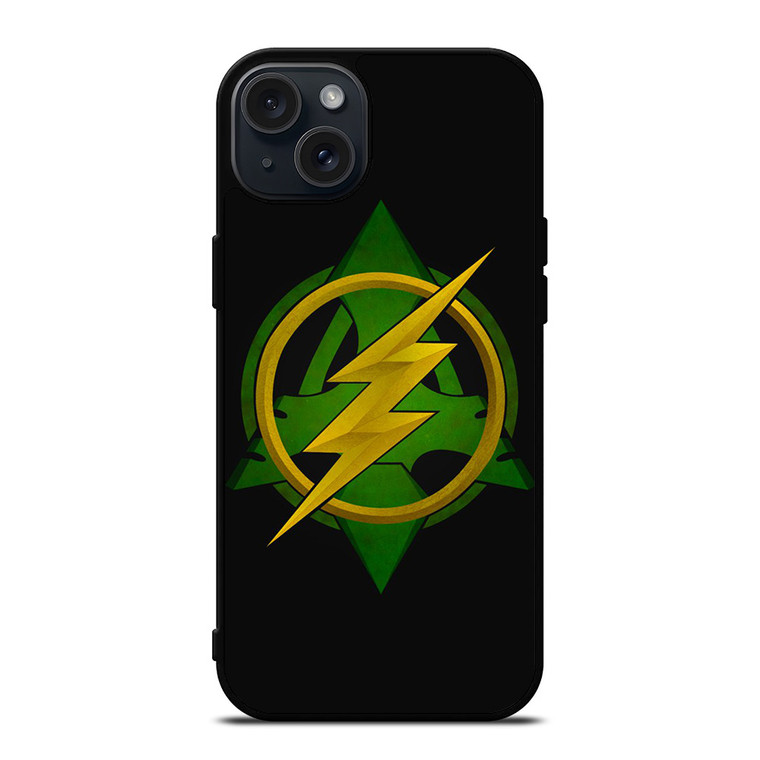 ARROW VS THE FLASH LOGO iPhone 15 Plus Case ARROW VS THE FLASH LOGO iPhone 15 Plus Case