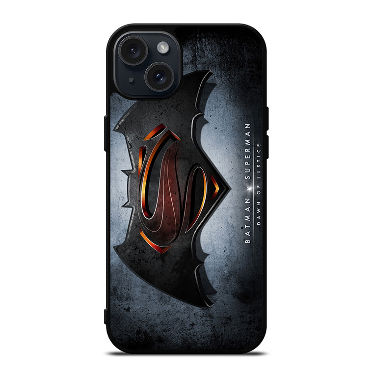 BATMAN VS SUPERMAN LOGO iPhone 15 Plus Case