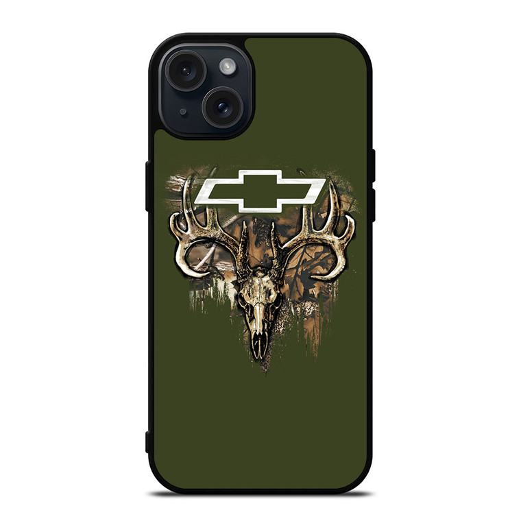 CAMO CHEVY FILL SKULLc iPhone 15 Plus Case