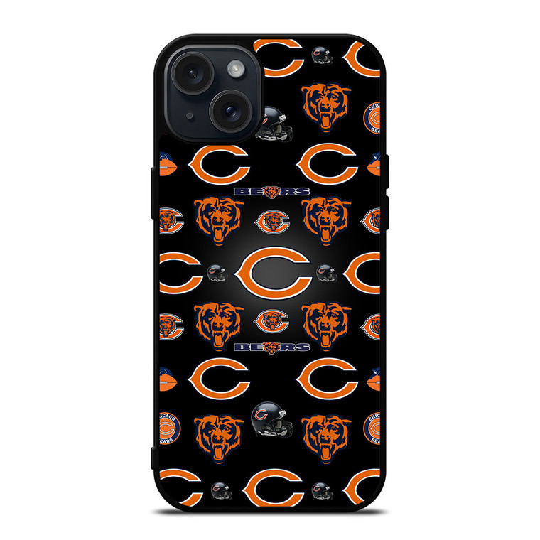 CHICAGO BEARS LOGO COLLAGE iPhone 15 Plus Case